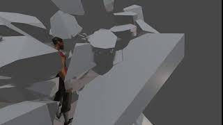 Scout tf2 smashes through a wall (blender)
