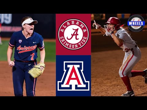 #2 Alabama vs #11 Arizona Highlights | 2022 College Softball Highlights (Game Announced by Wheels)