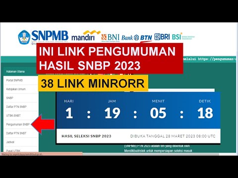 Ini Link Pengumuman Hasil SNBP 2023