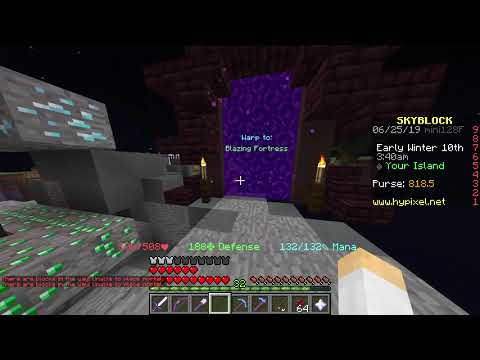 Hypixel Skyblock: Portal to the Blazing Fortress Item Demonstration