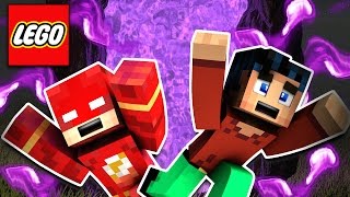 Minecraft: The Flash & Robin find a way out of Lego Worlds- (Lego worlds Roleplay)