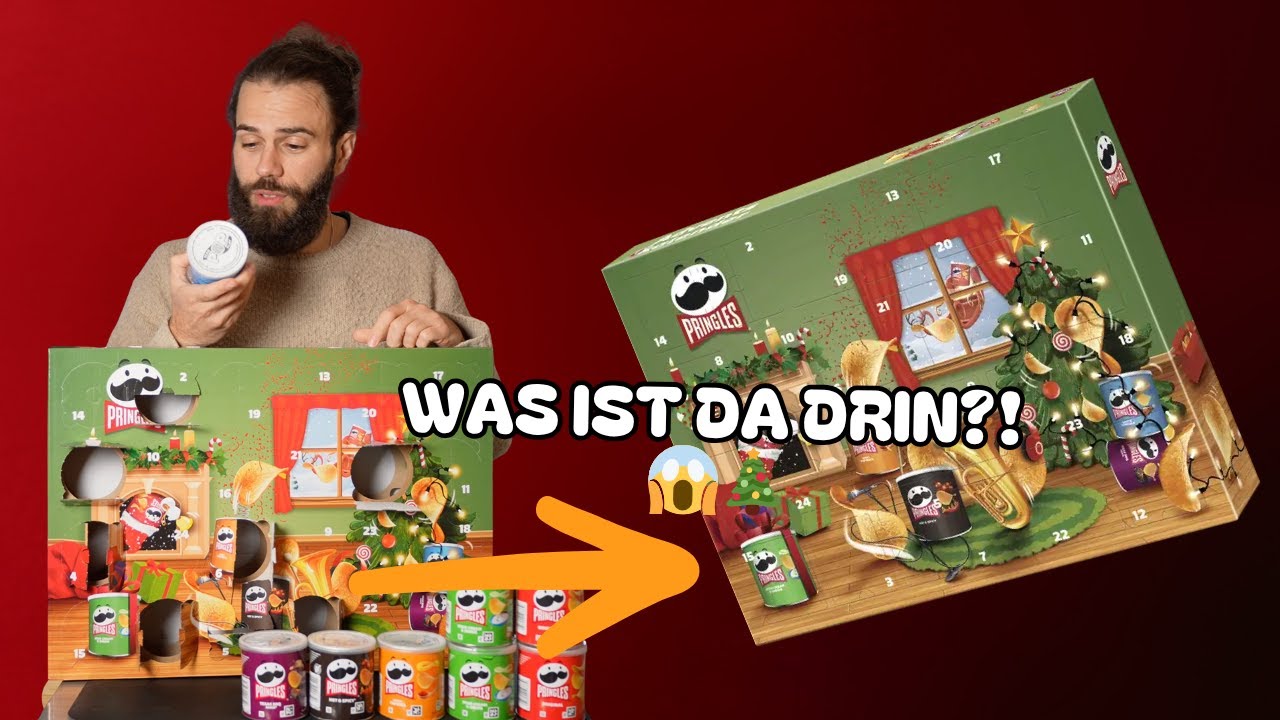 Pringles Adventskalender Unboxing 🍟 Alle Sorten + Meinung