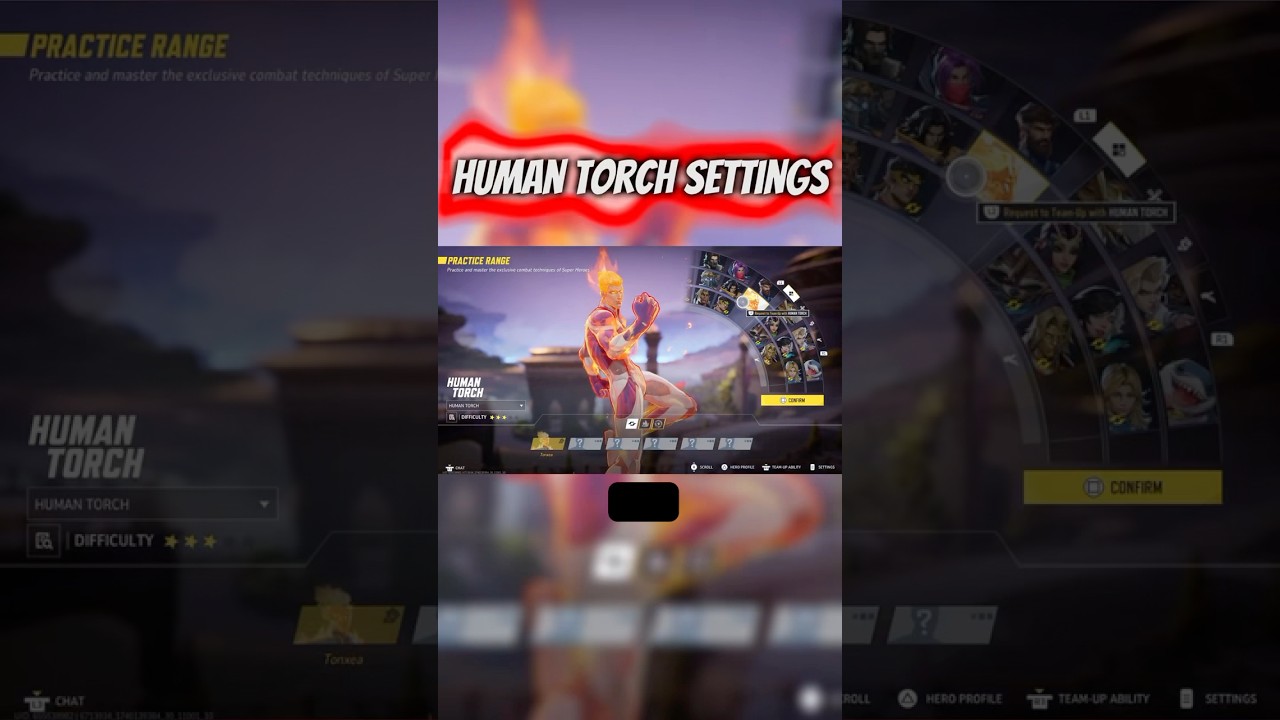 НАСТРОЙКИ КОНСОЛИ ДЛЯ ЧЕЛОВЕКА-ФАКЕЛА В MARVEL RIVALS