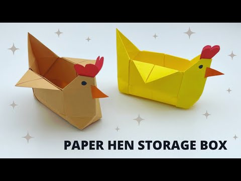 How To Make Easy Paper HEN Box For Kids / Nursery Craft Ideas / Paper Craft Easy / KIDS crafts