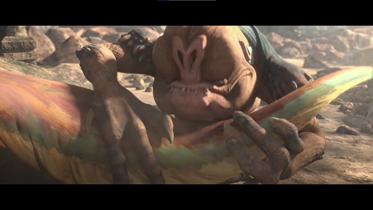 Rancor (Muchi) VS Dragon Star Wars The Bad Batch Season 1 Episode 5 Rampage