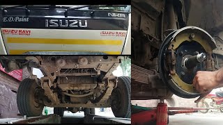 Isuzu Nkr Front Brake Shoes Fitting And Adjustment