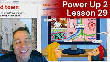 Learn Places in English | Power Up 2 Unit 8 Lesson 1 Around Town with Teacher AJ