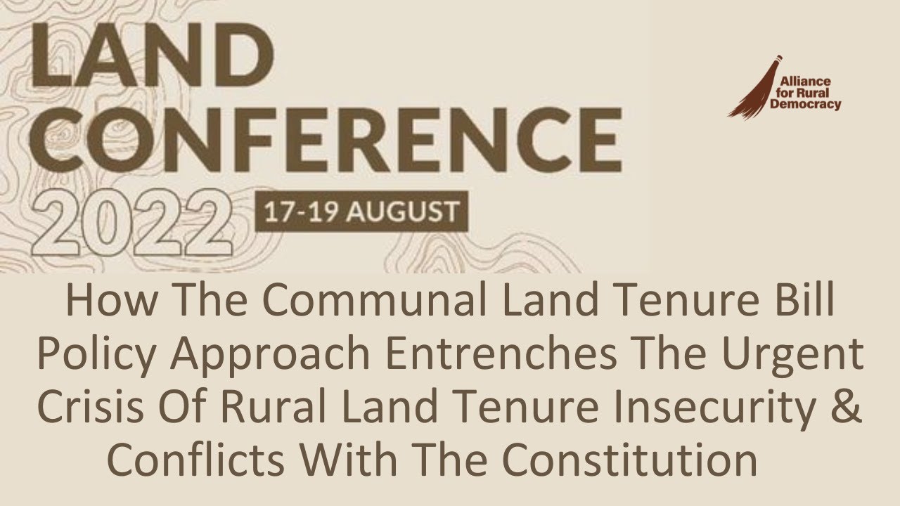 The Communal Land Tenure Bill Policy YouTube