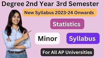 Degree 2nd year 3rd sem minor statistics syllabus #honours_2nd_year #statistics #newsyllabus2023