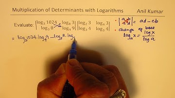 Important Example for Multiplication of Determinats and Logarithms