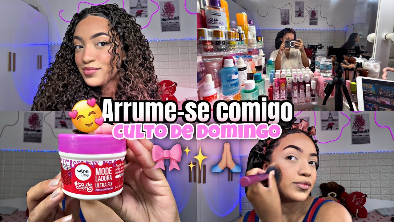 Arrume-se comigo para o culto de Domingo🎀✨🙏🏽 