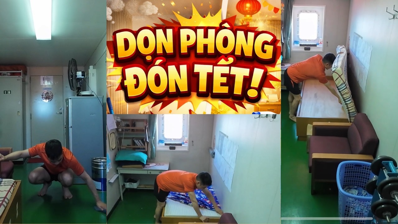 Dọn Phòng Trên Tàu Biển Đón Tết Xa  Nhà
