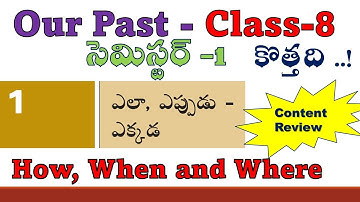 8TH CLASS // AP // NEW Our Past  TEXT BOOK -2022-23 | Lesson -1 |How, When and Where