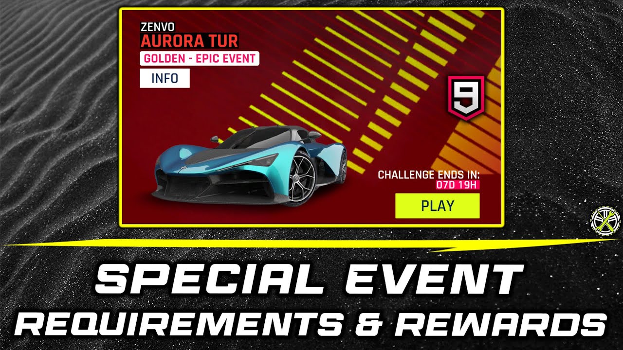 Asphalt 9 | Zenvo Aurora Tur Golden Epic Event Requirements