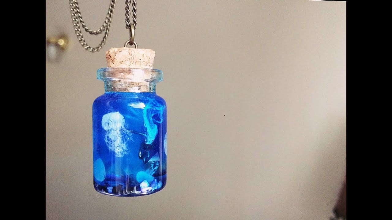 Bottled Crystal Resin Amulet Charm - Deep Sea - YouTube