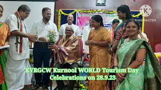 KVRGCW Kurnool world Tourism Day celebrations on 28.9.23 KVRGCW Kurnool world Tourism Day celebrations on 28.9.23