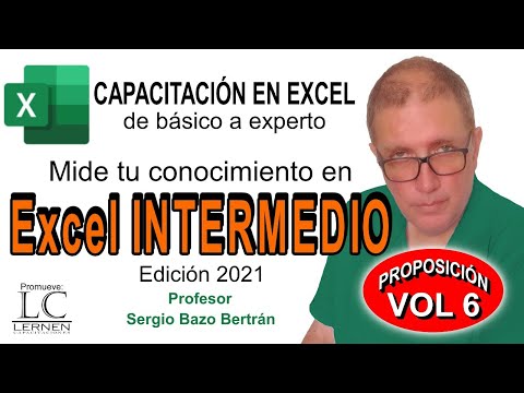 Mide tu conocimiento de EXCEL INTERMEDIO - Tomo 2021-VI - PROPOSICIÓN