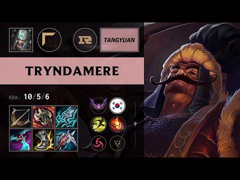 (RNG Tangyuan) Tryndamere Top vs Poppy - KR Master Patch 26.13