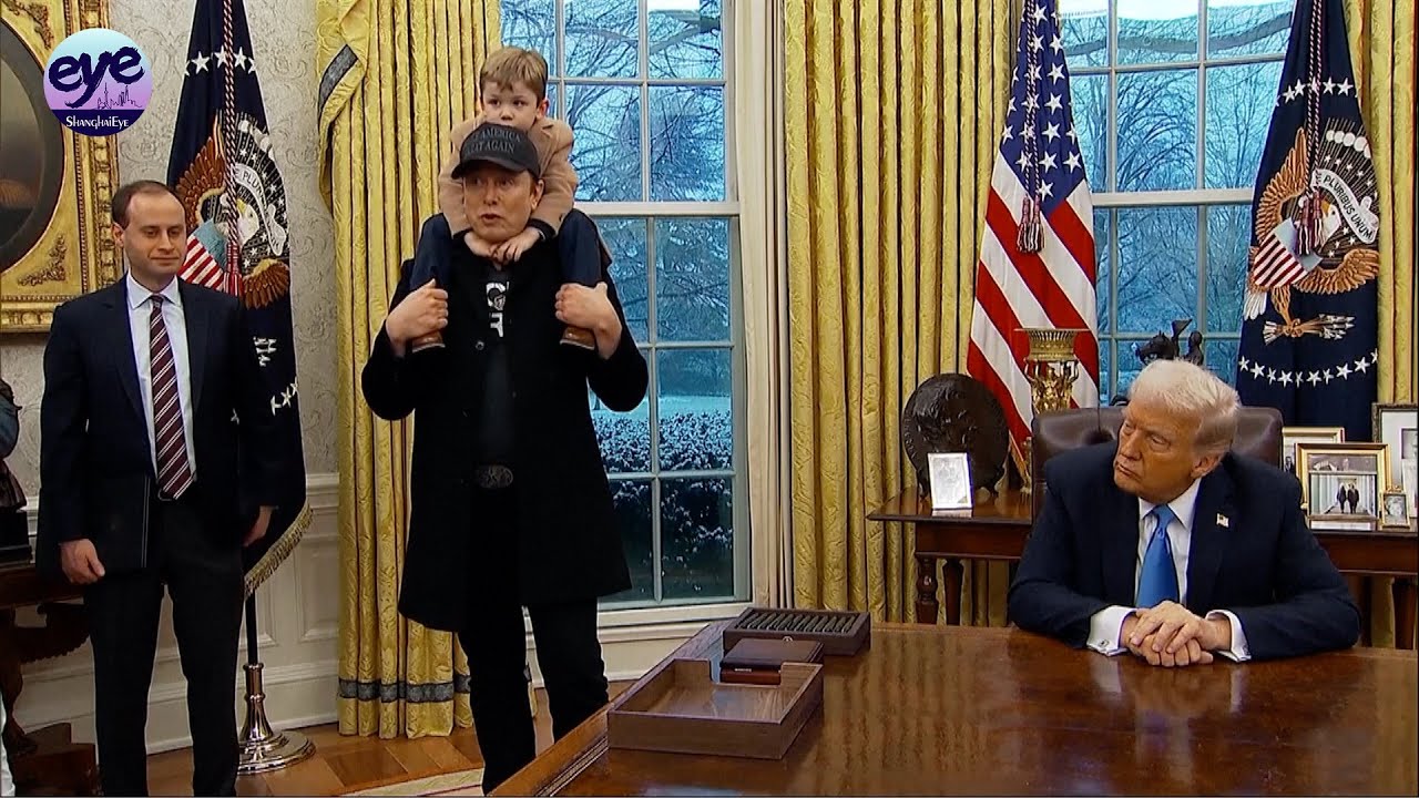 WATCH: Musk with his son at White House defending Trump's actions to overhaul federal government