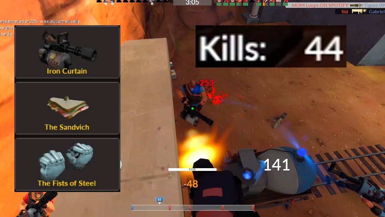 Team Fortress 2 44 KILLS ON HEAVY I kill everything