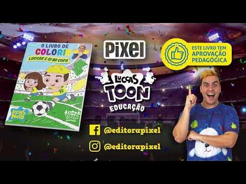 O livro de colorir Luccas e Gi na Copa - Loja Pixel - Editora Pixel