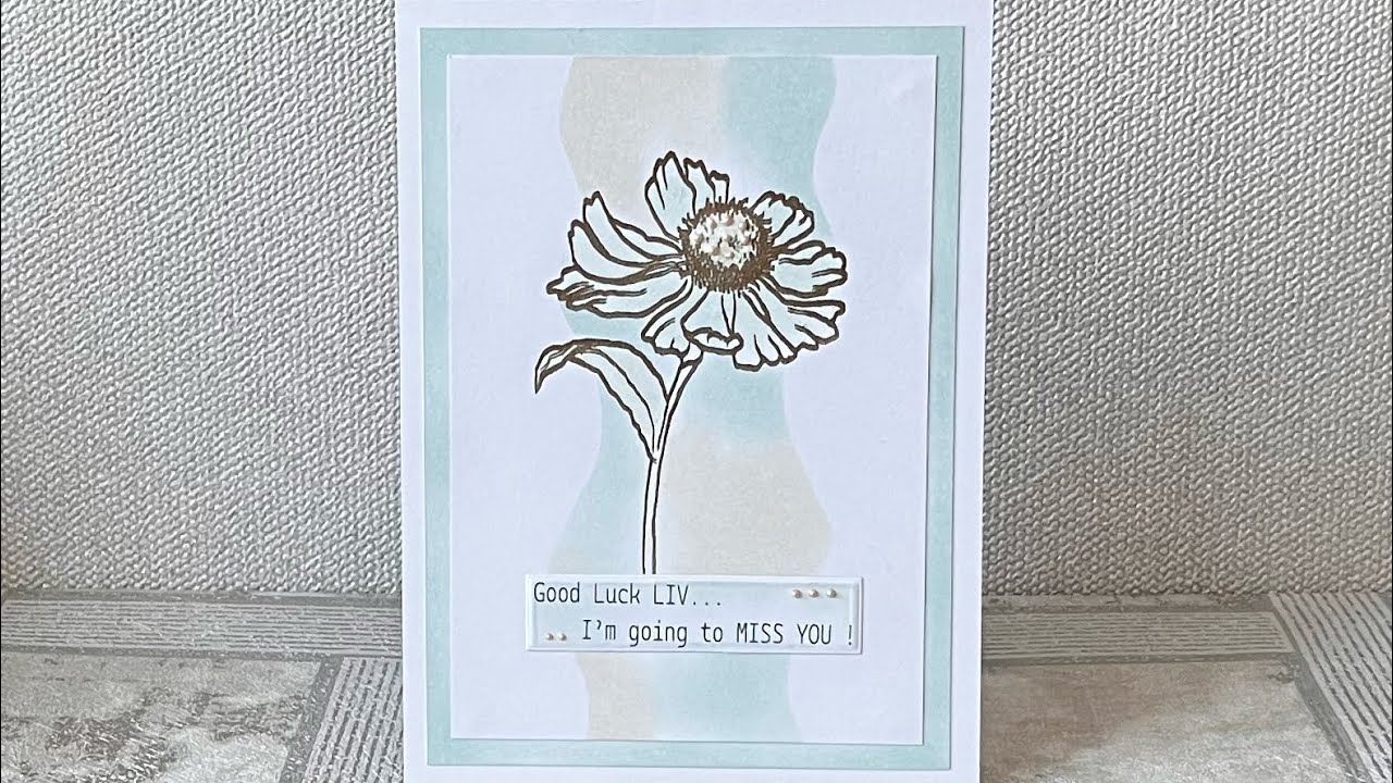 Easy Stamped ink blending card ( with my homemade ink pads! ) - YouTube