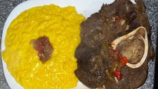 ossobuco with saffron risotto