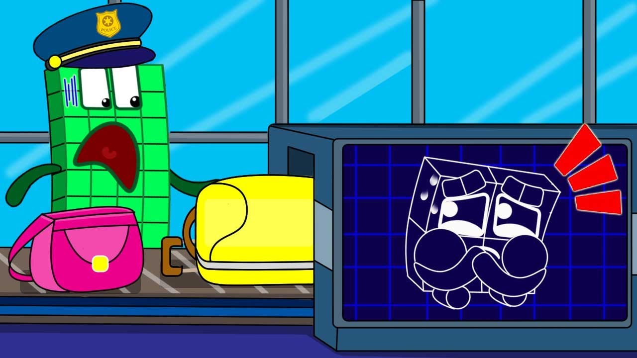 OMG, Numberblocks 4 detected x ray at airport l Numberblocks fanmade ...