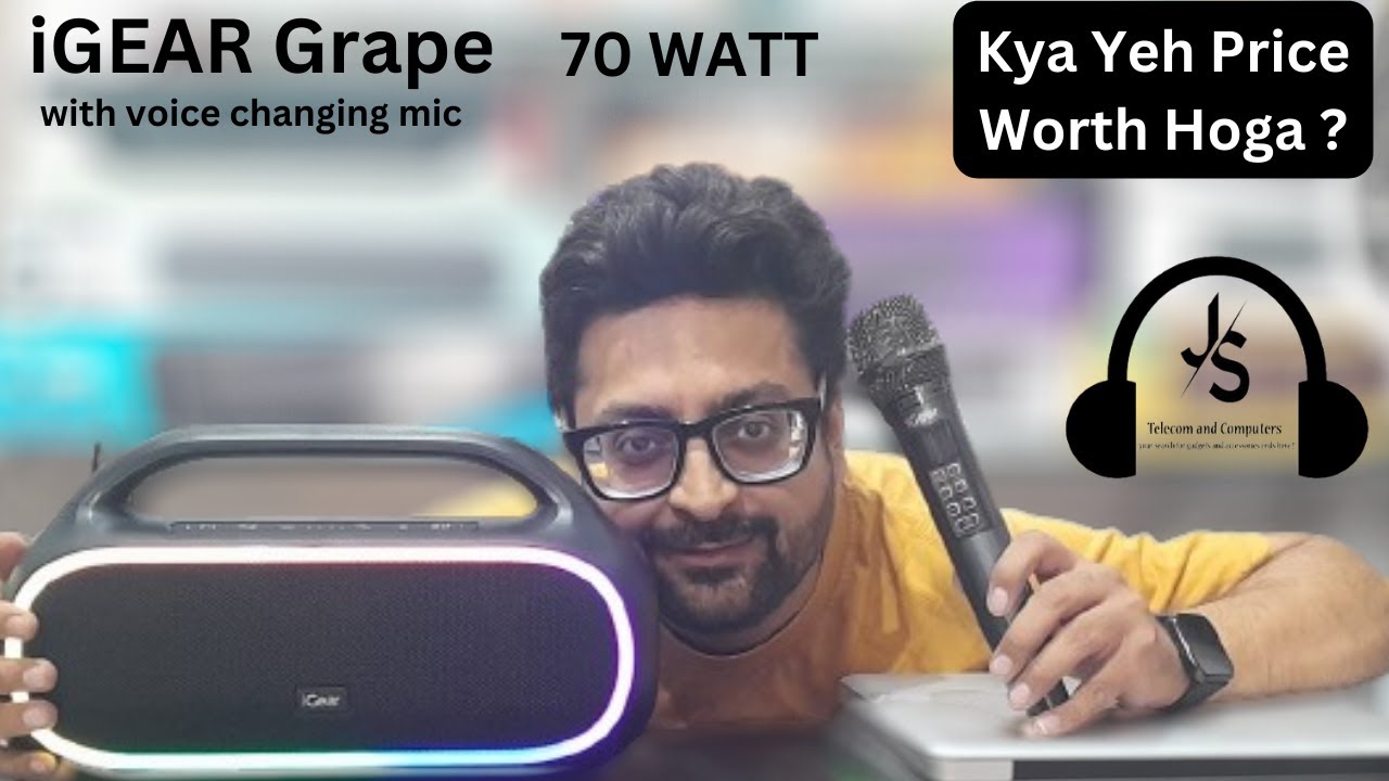 iGear Grape WITH Wireless Speaker with 70W Output, with Wireless Rechargeable MIC, PRICE SAHI H ?