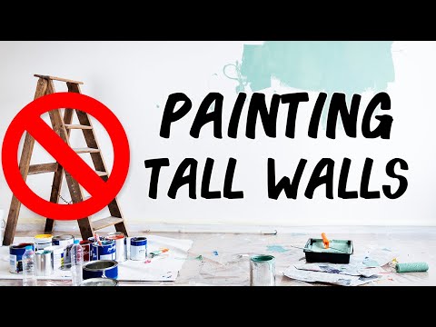 How to Paint Tall Walls Without Using a Ladder!