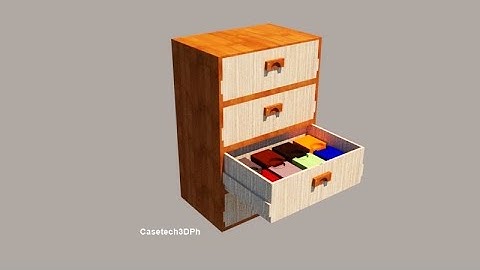 wooden cabinet sketchup design with dynamic component