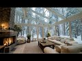 Cozy Fireplace Warmth with Intense Blizzard Winds | Calm Rest, Stress Relief and Gentle Sleep