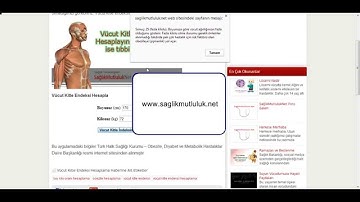 Vücut Kitle Endeksi Hesaplama | SağlıkMutluluk.Net