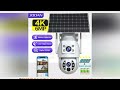 JOOAN 4K Solar Security Camera Wireless Outdoor Dual Lens Solar IP Camera PIR Human Detection Night