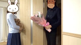 【サプライズ】ママの誕生日をパパと犬がお祝いしてくれました。【トイプードル】