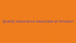 Quality Assurance Associate at Amazon 2023 #amazon #jobs #jobs2023