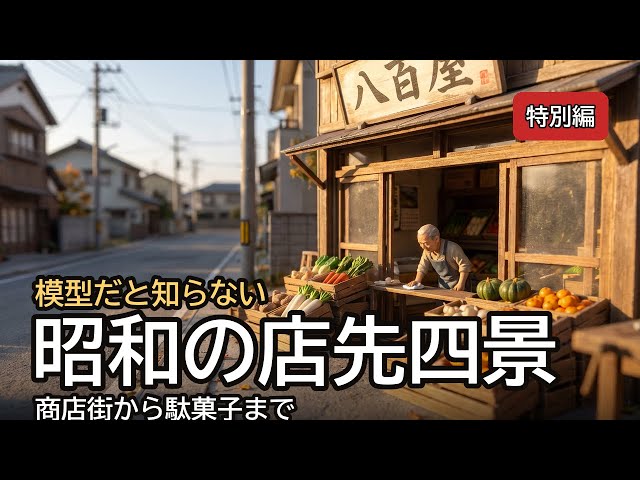 自分たちが模型だと知らない、昭和の店先四景｜AIジオラマ映像【特別編
