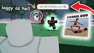 I Fought The Dumbest Teamer And Lag Abuser 😔💦 | (The Strongest Battlegrounds)