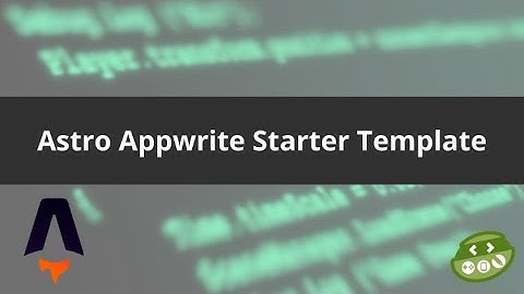 Astro.js and Appwrite - Starter  template 