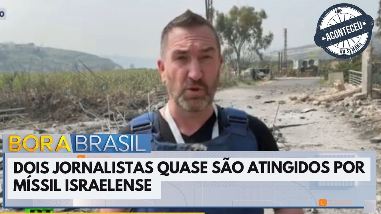 Jornalistas quase são atingidos por míssil israelense | Aconteceu na Semana
