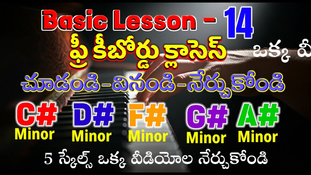 Piano Basic Lesson Part - 14 || All Sharp Minor Scales How To Play On ...