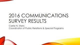 2016 Communications Survey Results