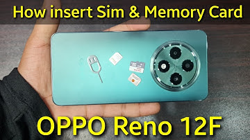 How to insert Sim and Memory Card Oppo Reno 12F