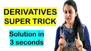 DIFFERENTIATION SHORTCUT//DERIVATIVES TRICK//SOLUTION IN 3 SECONDS