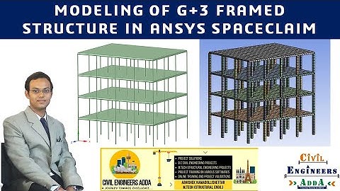 Modeling of G+4 Framed Structure in Ansys Spaceclaim