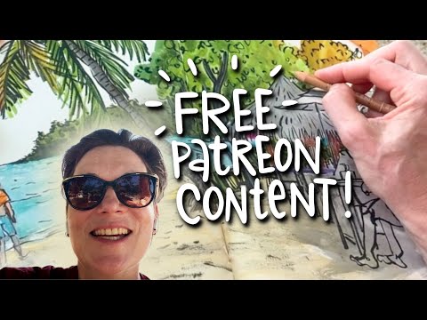 Drawing the Beach View in Thailand