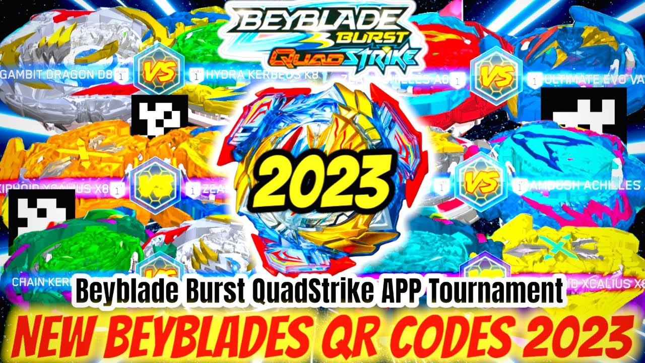 ALL 30+ QUADSTRIKE BEYBLADES QR CODES 2023