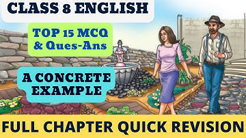 Class 8  Poorvi MCQ A Concrete Example // NCERT English Questions