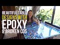 DIY RV Renovations: Make a beautiful table with epoxy and CDs