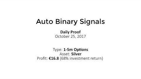 Auto Binary Signals (Main ABS) Video 2 Live Trading - October 25th 2017